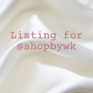 Listing for @shopbywk